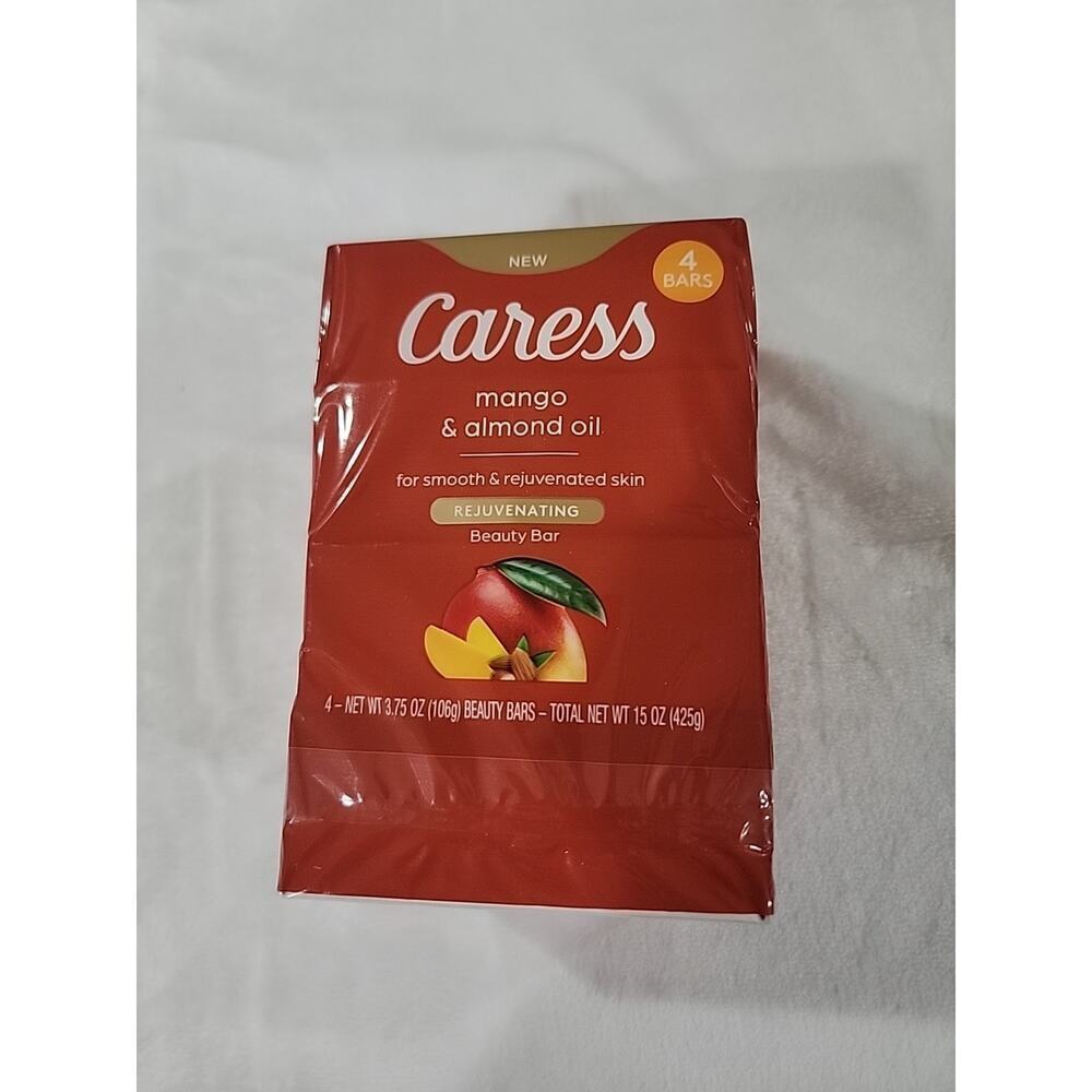 Caress Rejuvenating Beauty Bar Soap Mango & Almond Oil - 2 Pack, 8 Bars Total - Picture 5 of 8